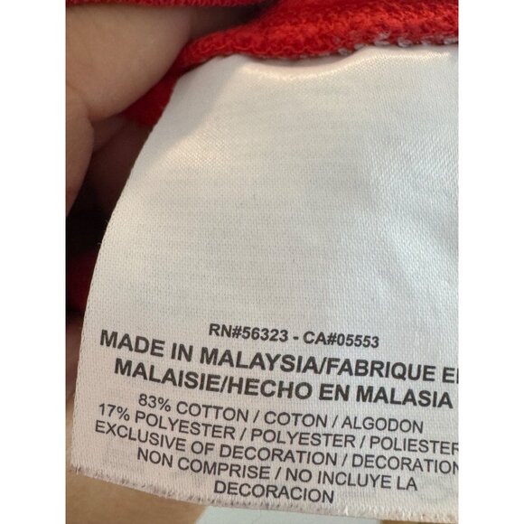 Nike Red Pullover Sweatshirt Mens Medium Half Zip Cotton-Blend Casual - Picture 3 of 5